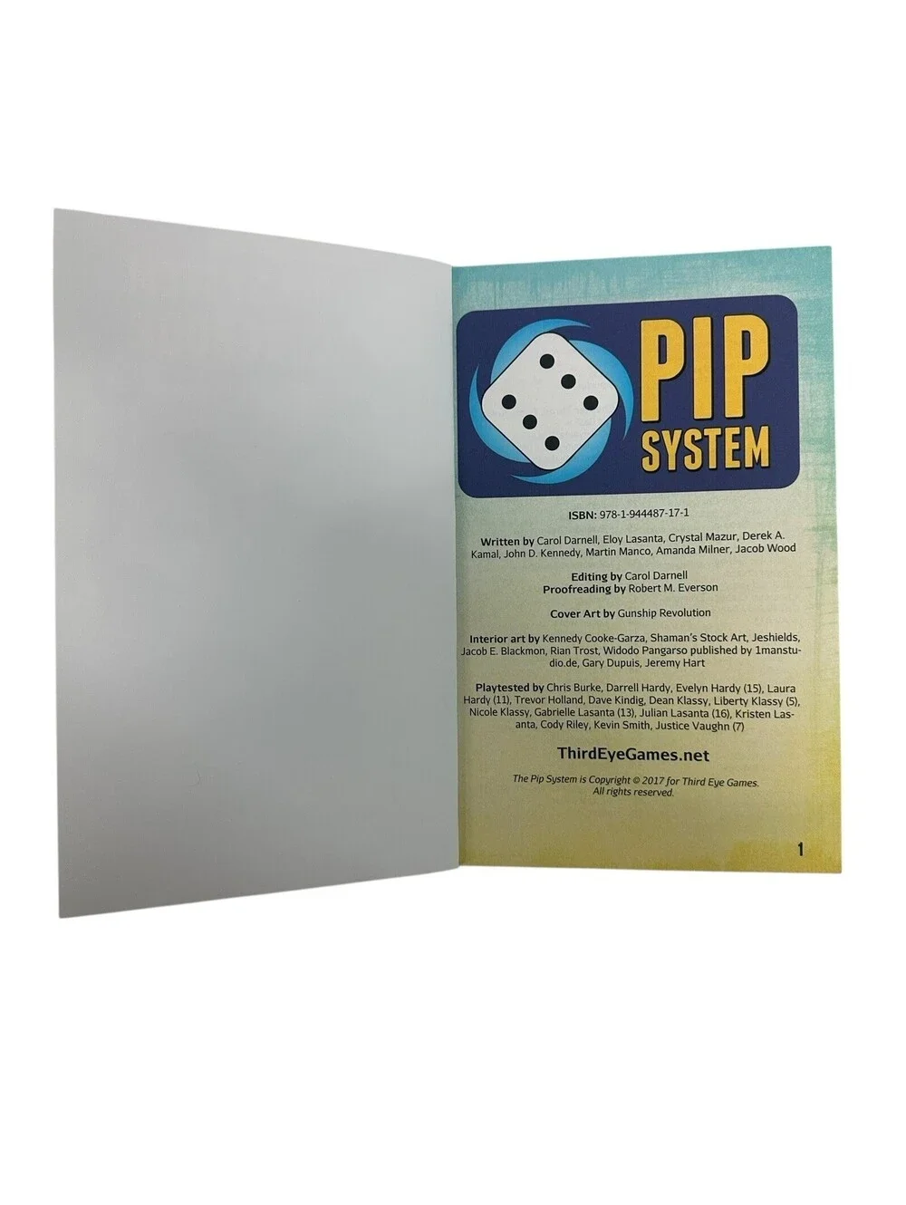 Third Eye RPG Pip System Corebook EX